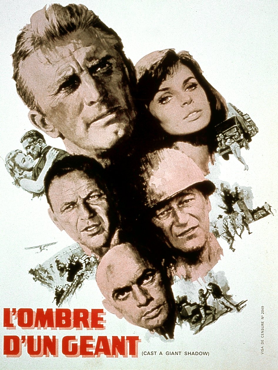 Plakát filmu Casting a Giant Shadow od Melvilla sHavelsona s Kirkem Douglasem Yul Brynner Frank Sinatra John Wayne a Senta Berger 1966 od Unbekannt