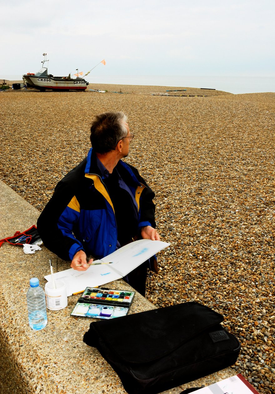 Aldeburgh beach - akvarel od Unbekannt