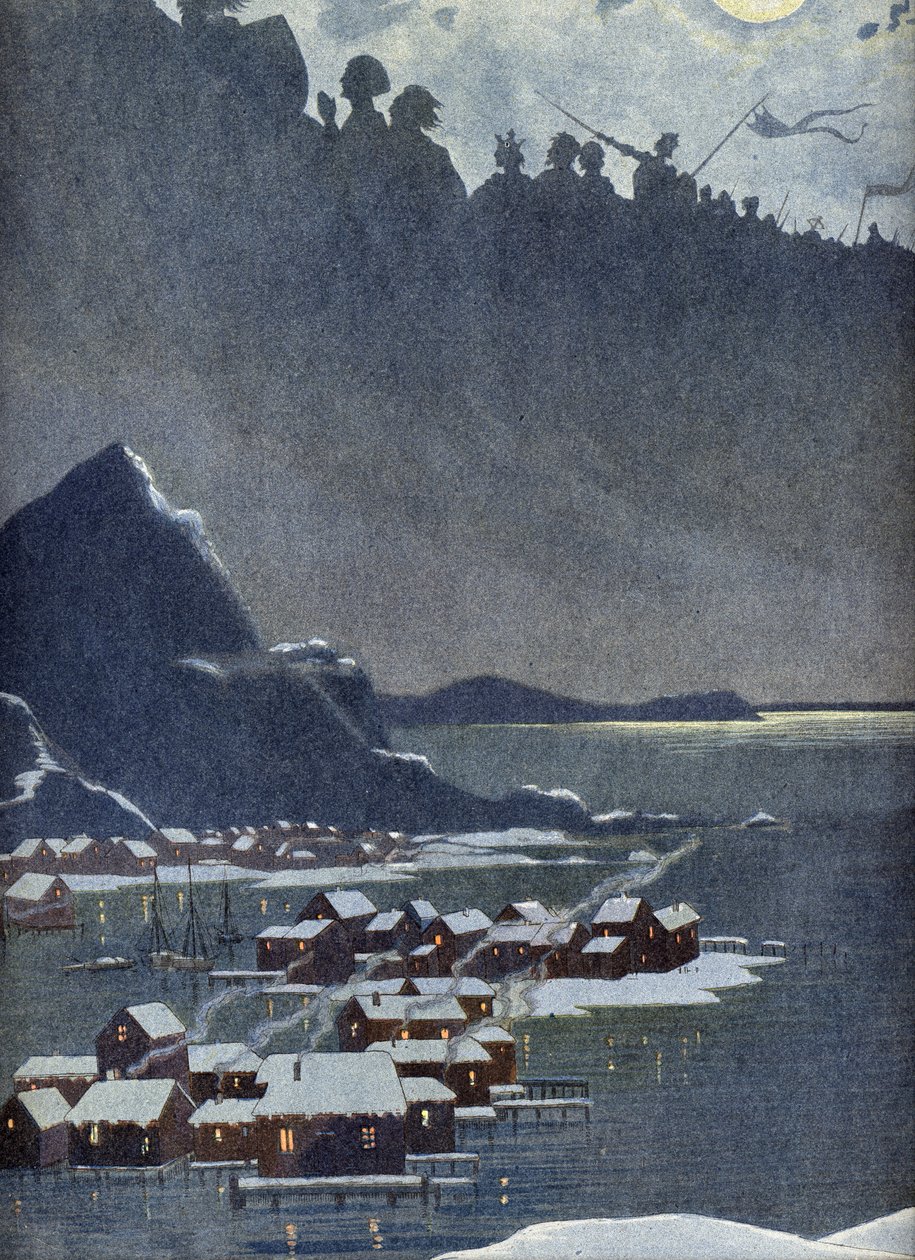 Alegorie švédské státní hymny, kolem roku 1900 (ilustrace) od Unbekannter Künstler