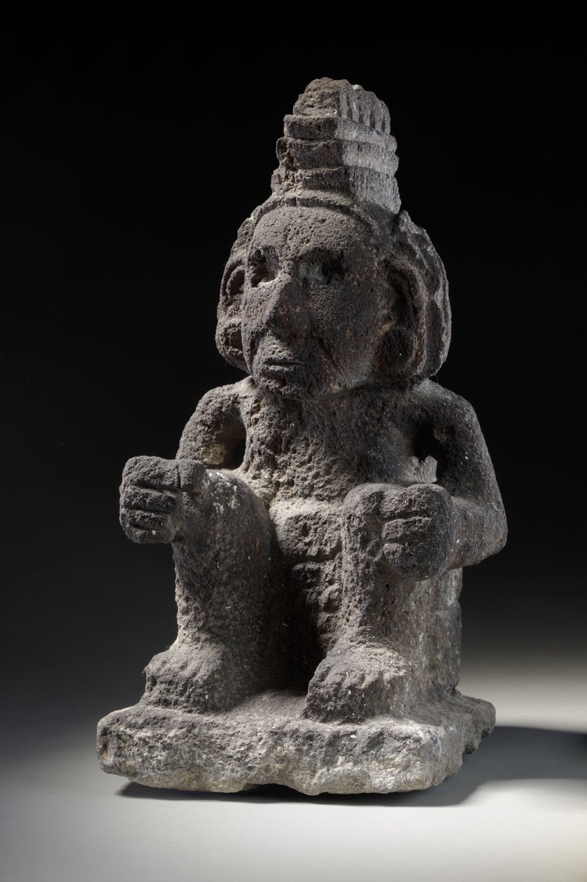 Aztécká kamenná postava Macuilxochitla, kolem 1200-1521 od Unbekannt