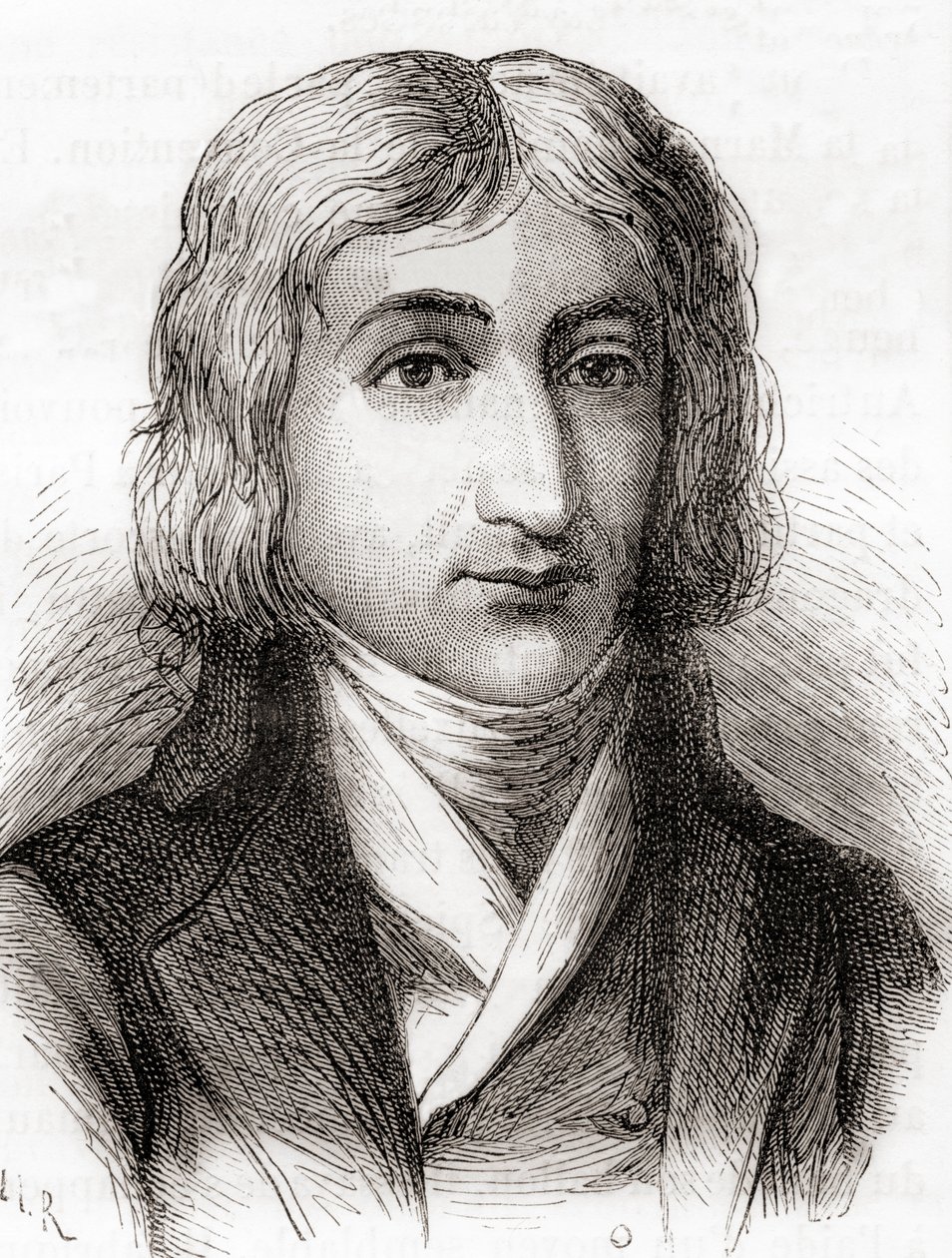 André-Jacques Garnerin, balonista a vynálezce bezrámového padáku, z „Les Merveilles de la Science“, publikoval c.1870 (Litho) od Unbekannter Künstler