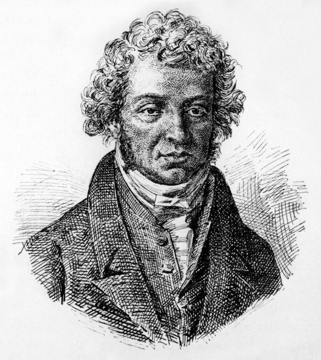 Andre Marie Ampere 19. století ( rytina) od Unbekannter Künstler