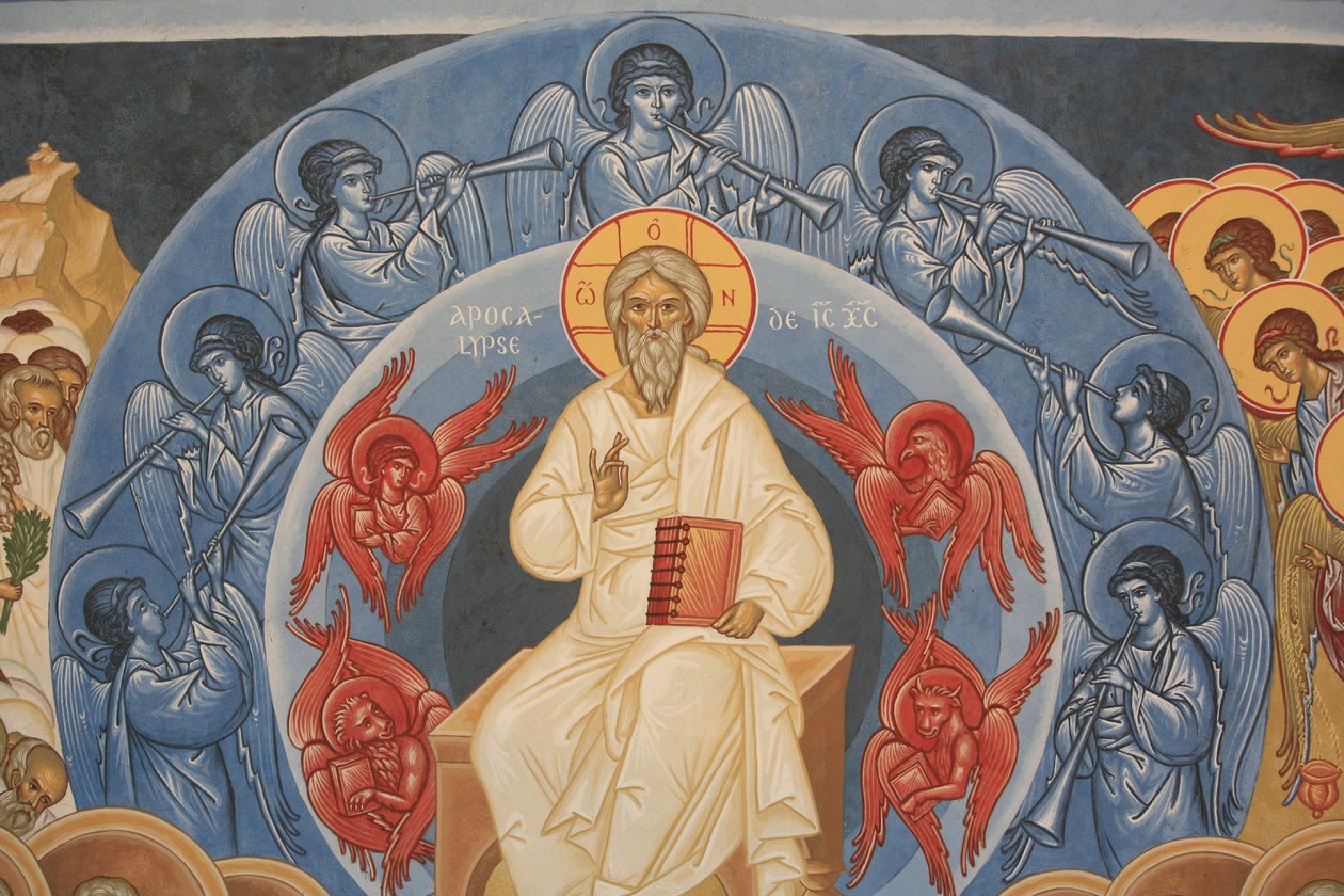 Apokalypsa. Ortodoxní kostel Saint-Antoine-le-Grand Saint-Laurent-en-Royans Francie od Unbekannt