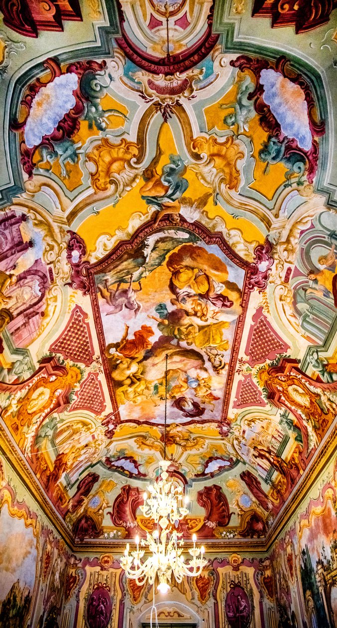 Arcadia Room s freskami od Domenica Carella, Palazzo Ducale, Martina Franca, Apulie, Martina Franca, Apulie, Itálie, Evropa (foto) od Unbekannter Künstler