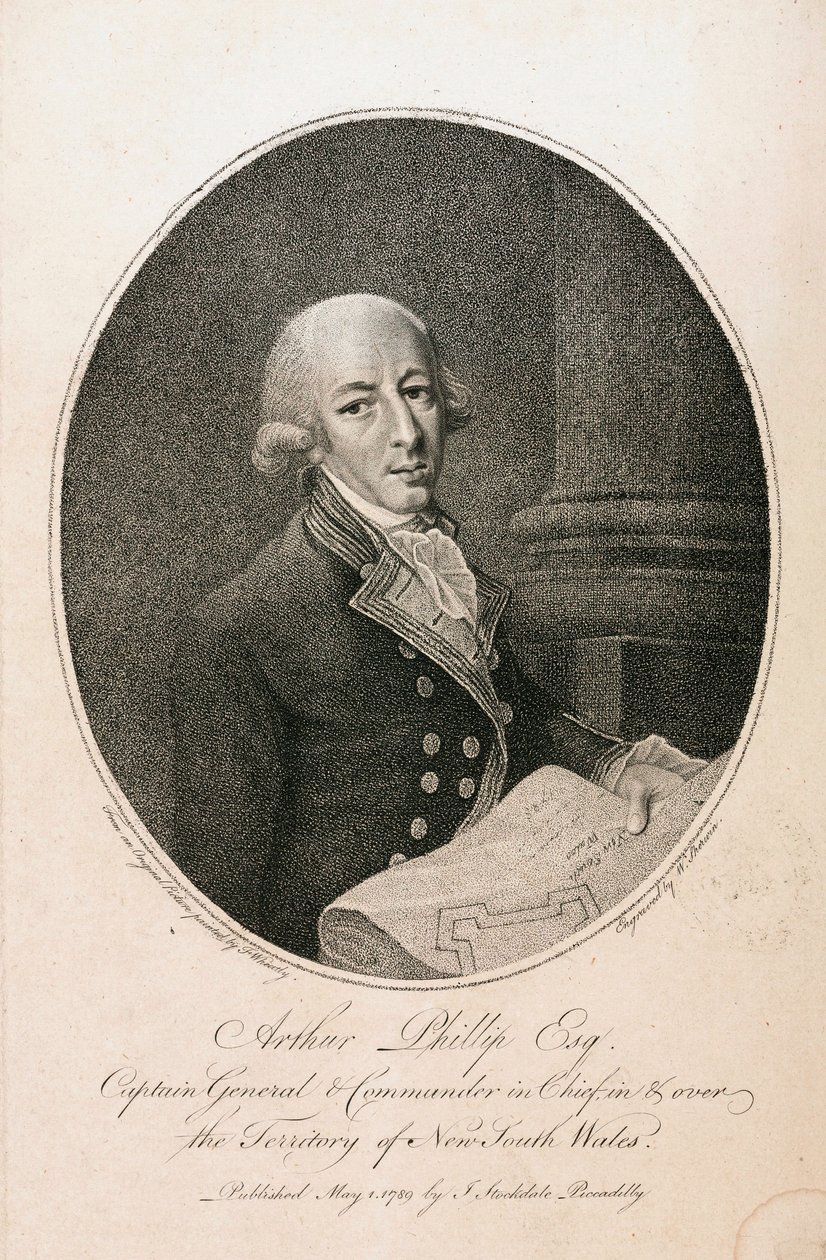 Arthur Phillip, britský námořní velitel, c 1789 od Unbekannt