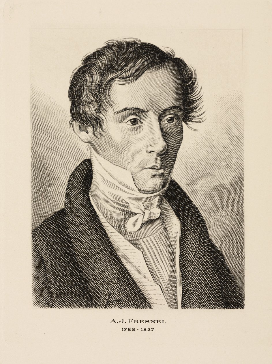 Augustin Jean Fresnel, francouzský fyzik, c 1825 od Unbekannt