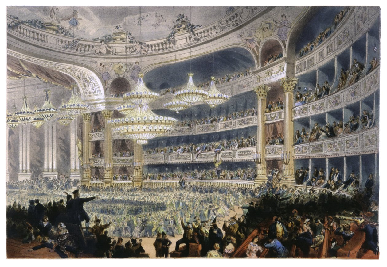 Bal v Paříži, cca 1870 (litografie) od Unbekannter Künstler