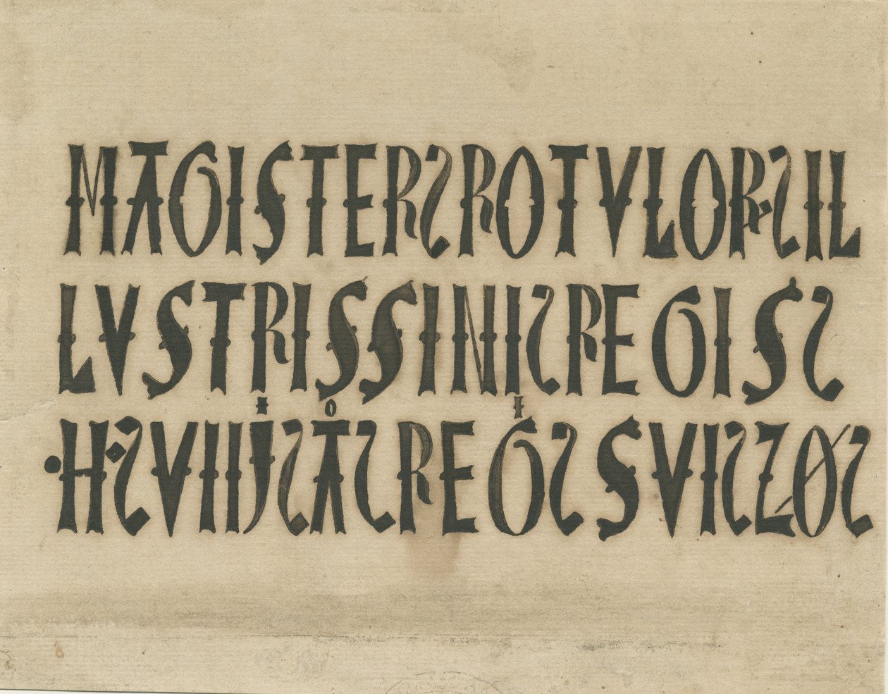 Barton under Needwood Church - nápisy: inkoustová faksimile a [?18. století] od Unbekannt
