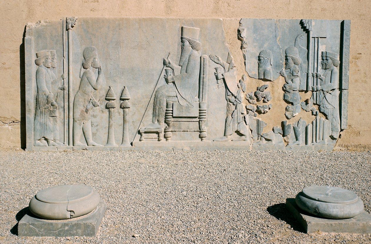 Basreliéf publika Dariuse Velikého Nowruz, Ministerstvo financí, Persepolis (Seznam světového dědictví UNESCO od Benjamin Baud