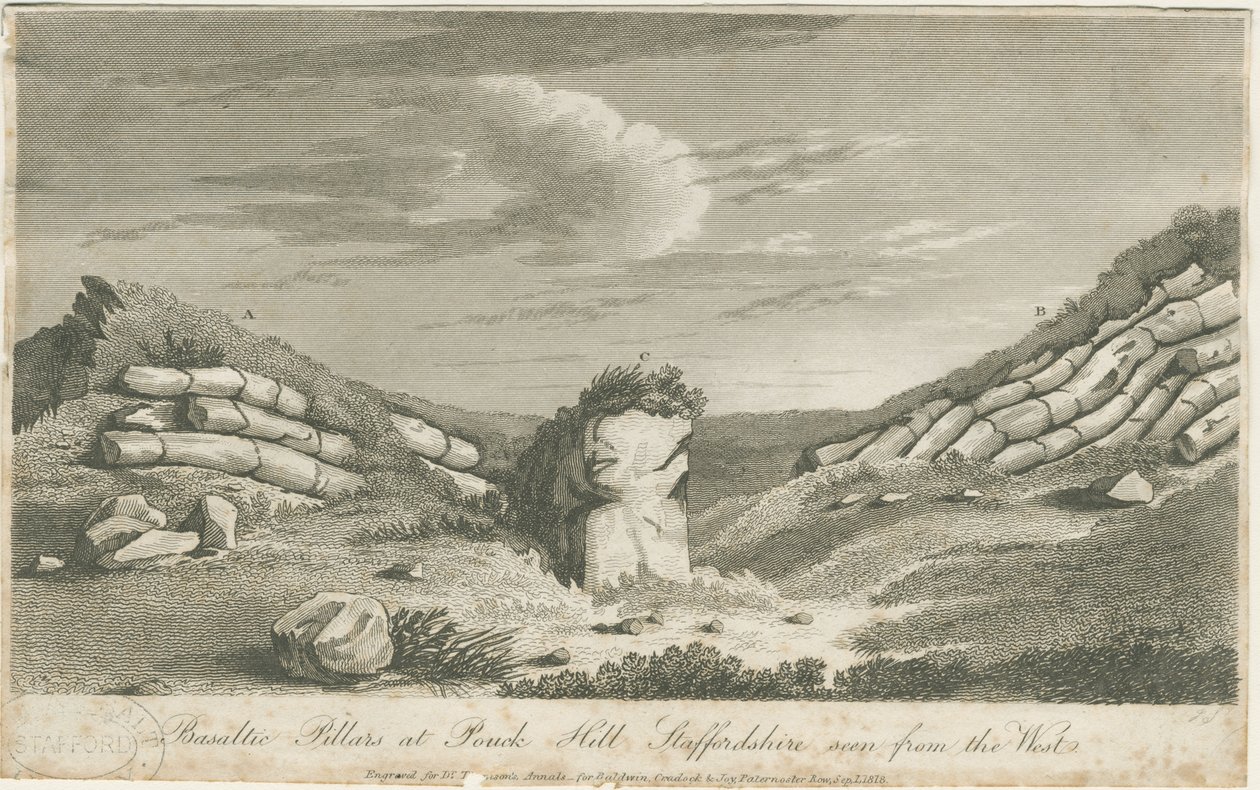 Bescot - Basalt Pillars: rytina a [c 1818] od Unbekannt