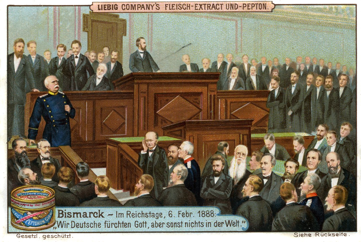 Bismarck v Reichstagu od Unbekannter Künstler
