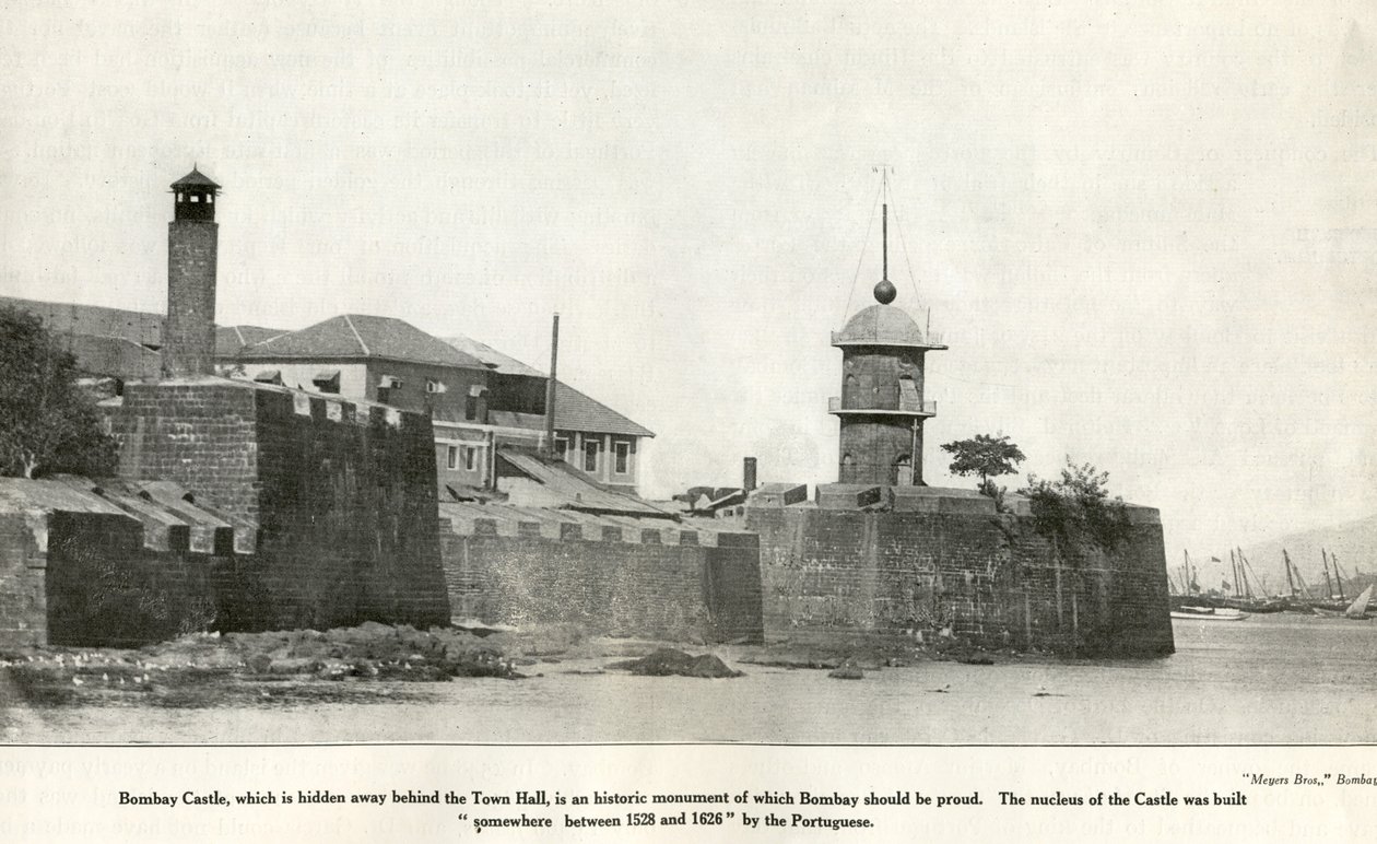Historická památka Bombay Castle, cca 1900 (foto) od Unbekannter Künstler