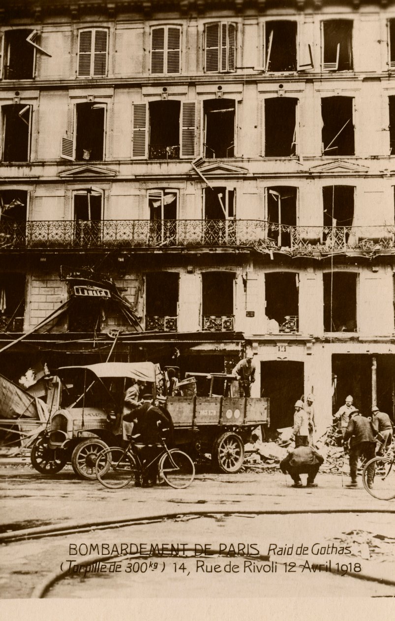 Bombardování Paříže od Unbekannter Künstler