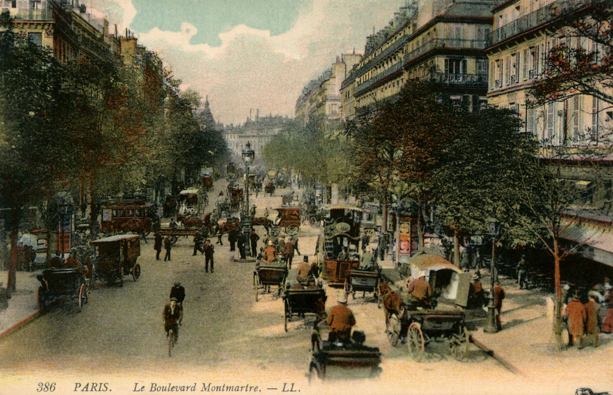 Boulevard Montmartre, Paříž od Unbekannter Künstler
