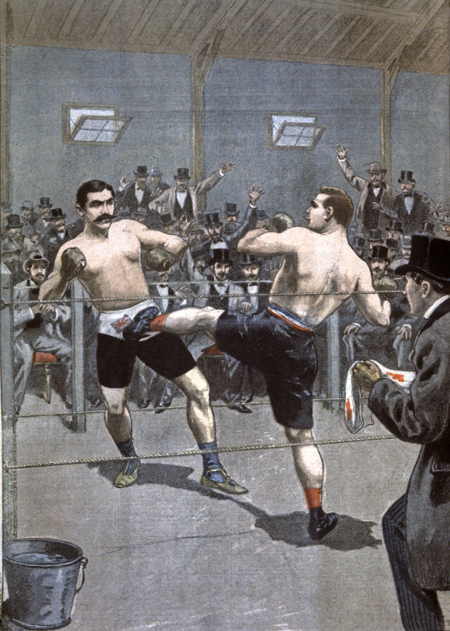 Boxerský zápas v Paříži od Unbekannter Künstler