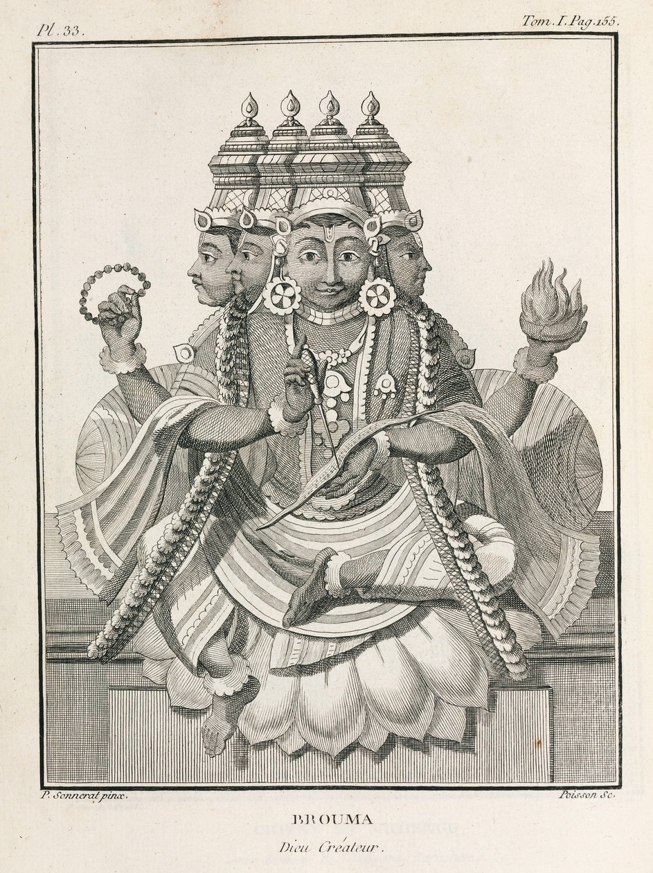 Brahma, hinduistický bůh stvořitele od Unbekannt