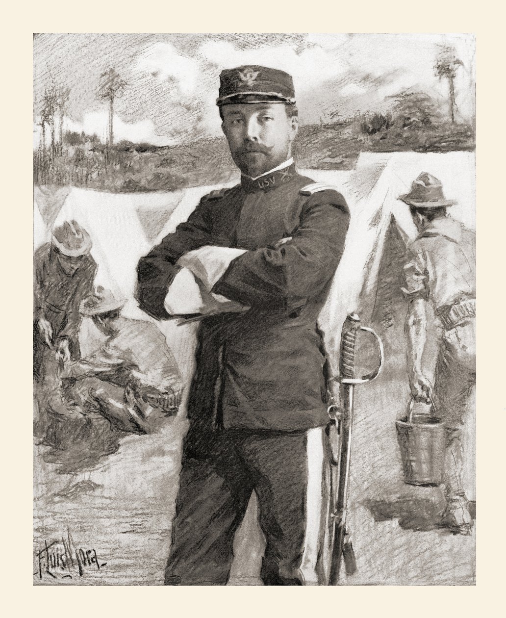 Brigádní generál Frederick Funston z 20. Kansas Volunteers těsně po svém povýšení za statečnost Frederick N. Funston od Unbekannt