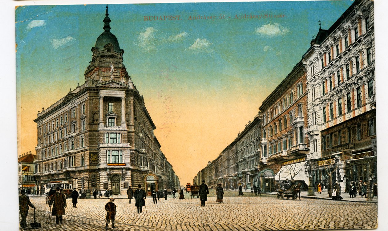 Budapešť - Andrassyho třída od Unbekannter Künstler