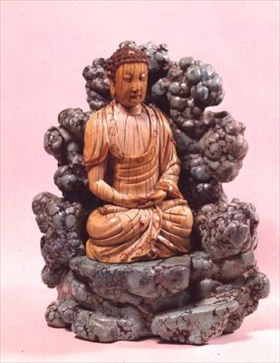 Buddha na trůnu s tyrkysovou matricí, dynastie Ming od Unbekannt