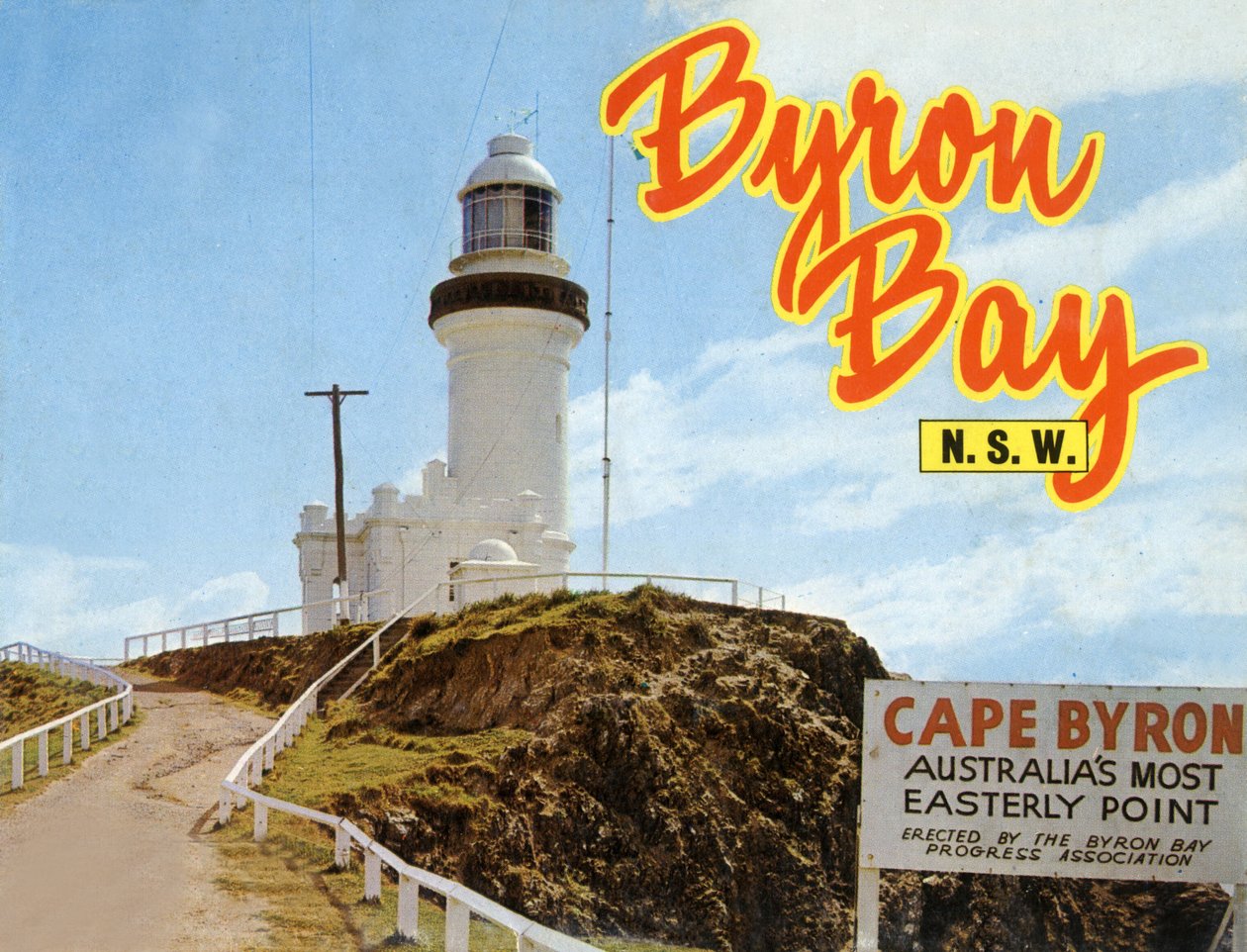 Byron Bay, Austrálie: světlomet, c. 1970 (pohlednice) od Unbekannter Künstler