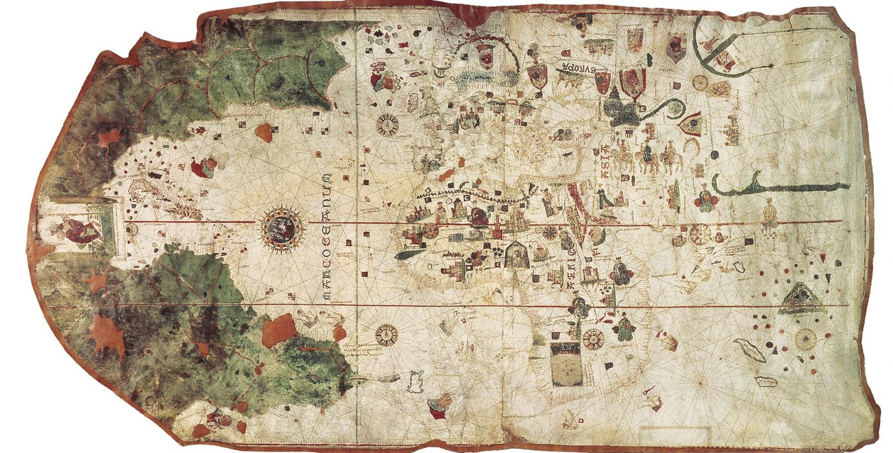 COSA, Juan de la (1460-1510). Kartograf. Mapa Juana de la Cosa (1500). ŠPANĚLSKO. MADRID (AUTONOMNÍ SPOLEČENSTVÍ). Madrid. Námořní muzeum od Unbekannter Künstler