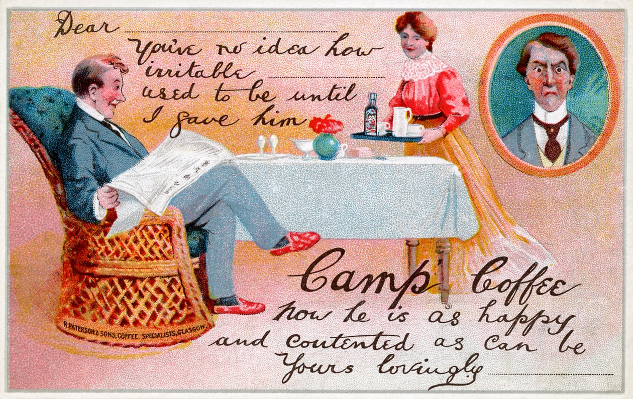 Camp Coffee - reklama, cca 1920 od Unbekannter Künstler