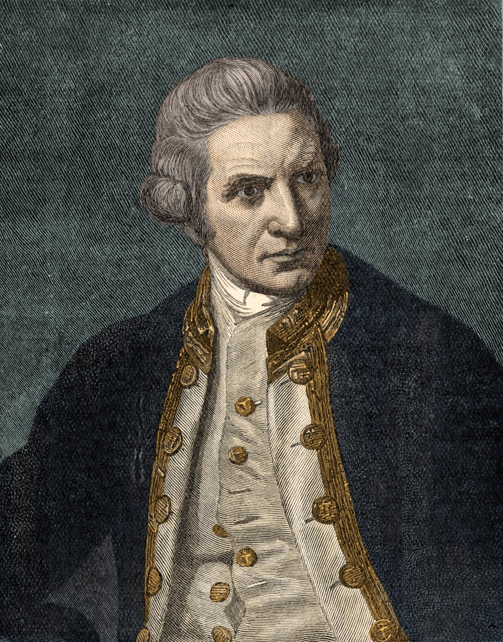 Kapitán James Cook - portrét od Unbekannter Künstler