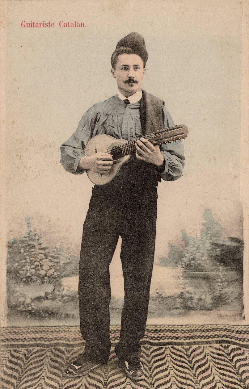Katalánský kytarista, cca 1910 (pohlednice) od Unbekannter Künstler