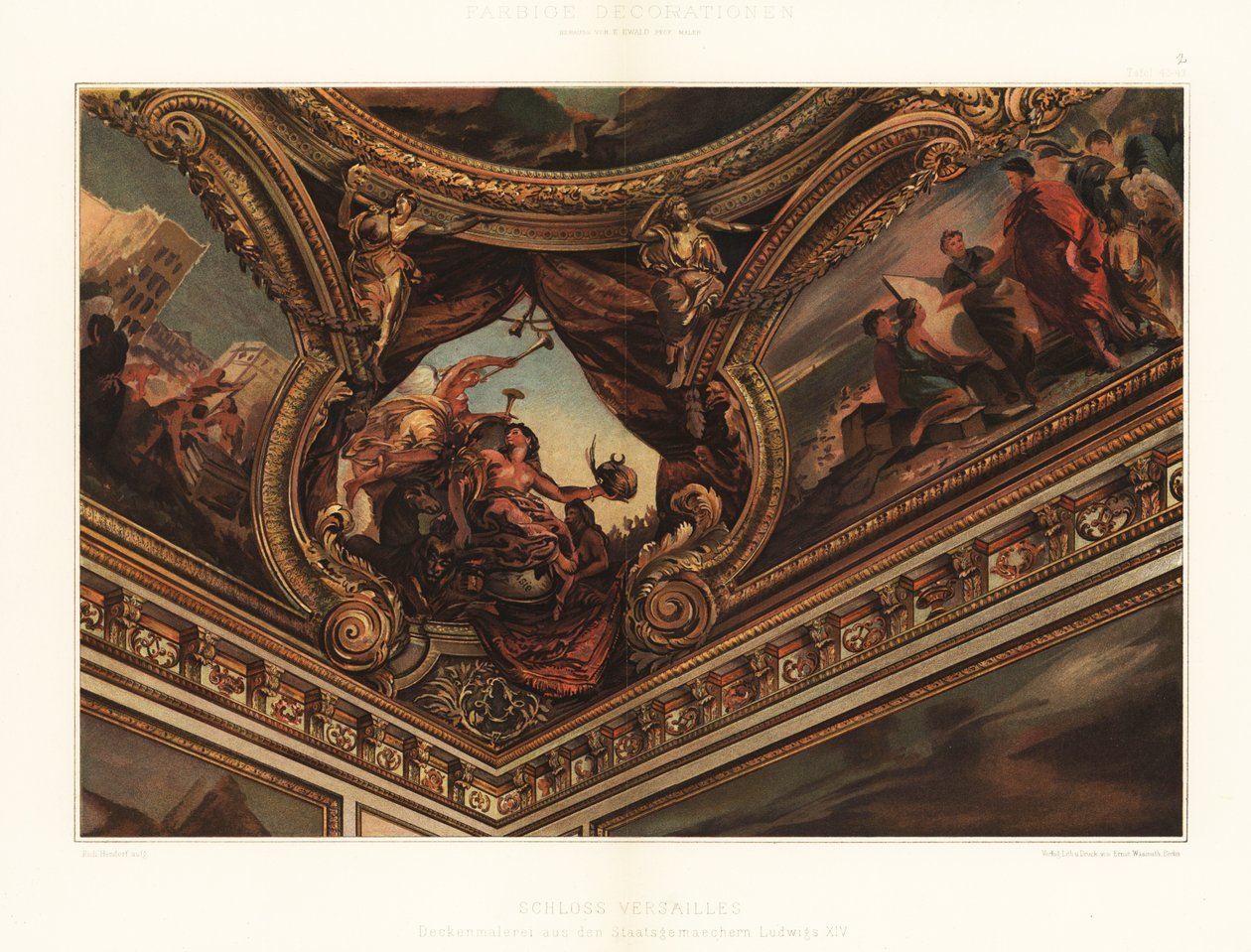 Stropní malba z paláce Versailles od Unbekannter Künstler