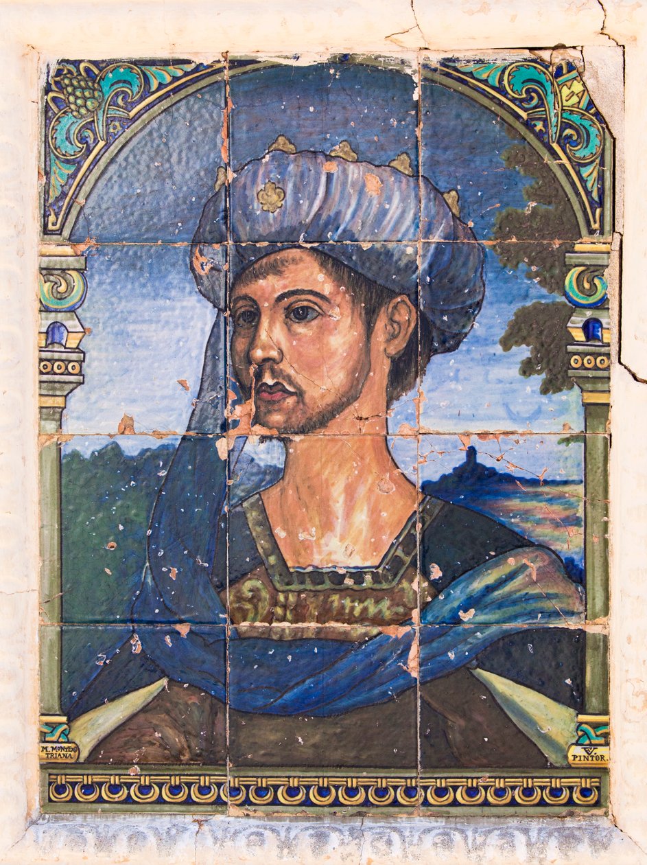 Malba keramických dlaždic na Casa del Rey Moro, Dům maurského krále, Ronda, provincie Malaga, Španělsko od Unbekannt