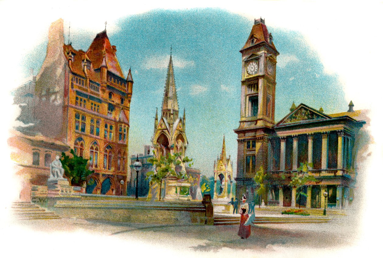 Chamberlain Square, Birmingham od Unbekannter Künstler