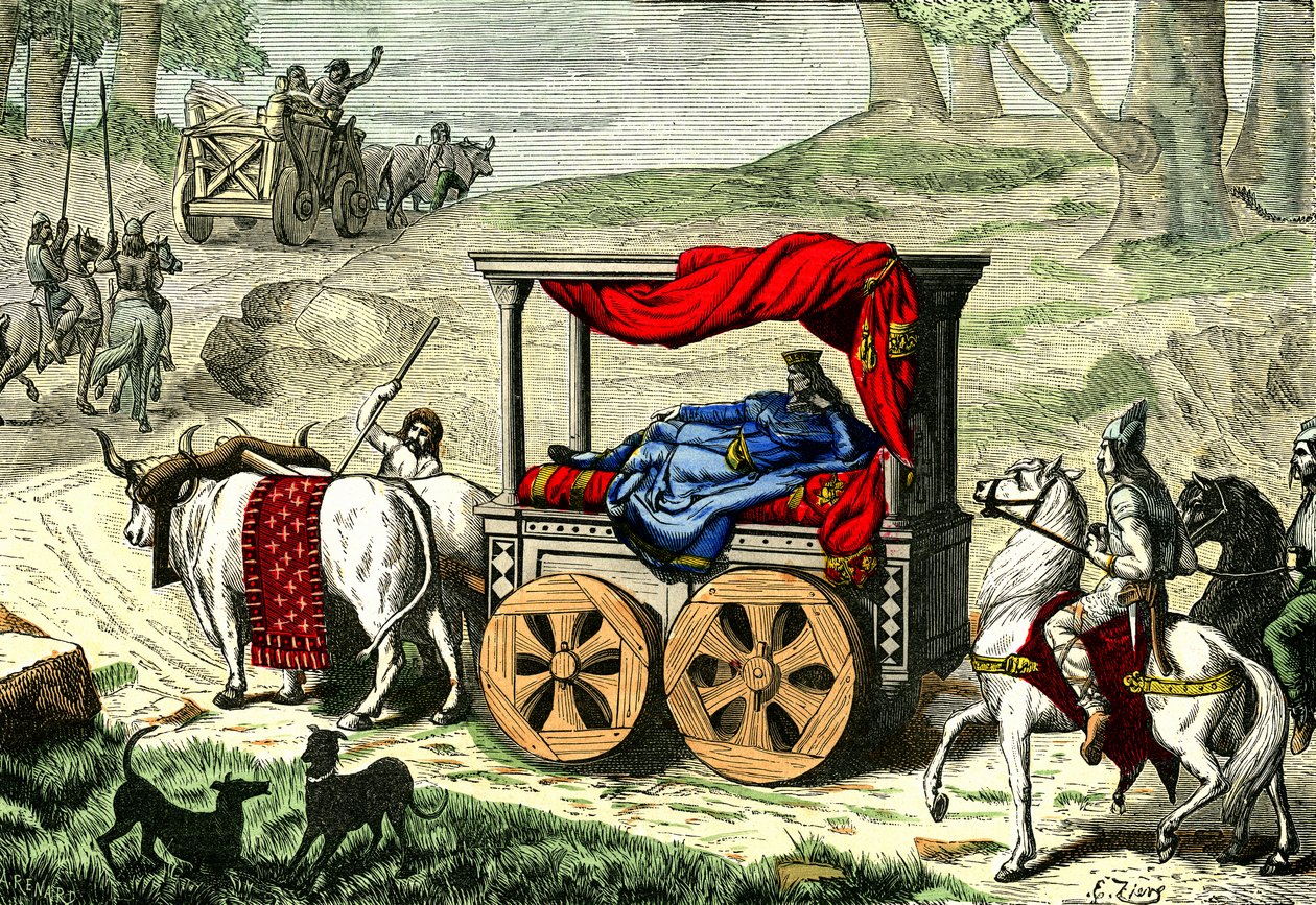 Vůz galského krále, asi 1850-86 (ilustrace) od Unbekannter Künstler