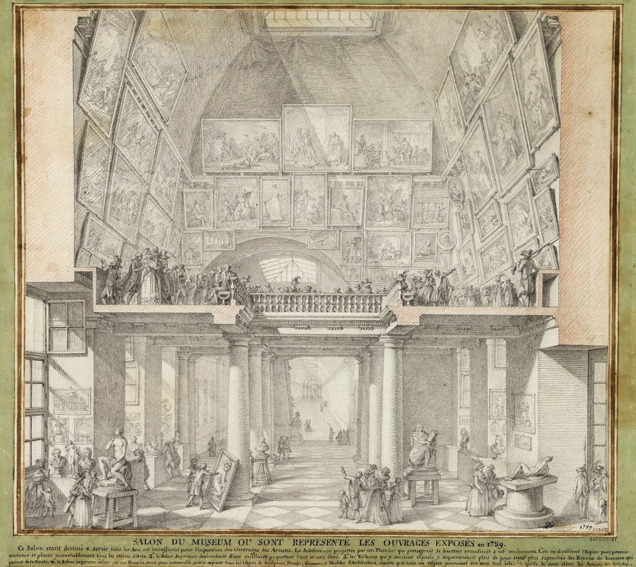 Charles de Wailly - Pařížský salon, 1789 lpdp 82552-1 od Unbekannter Künstler
