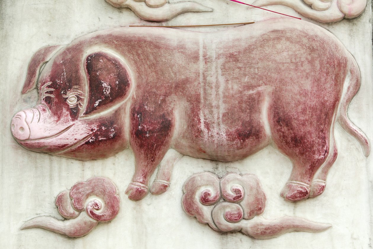 Čínské astrologické znamení. Bílý oblak chrám Peking Čína od Unbekannt