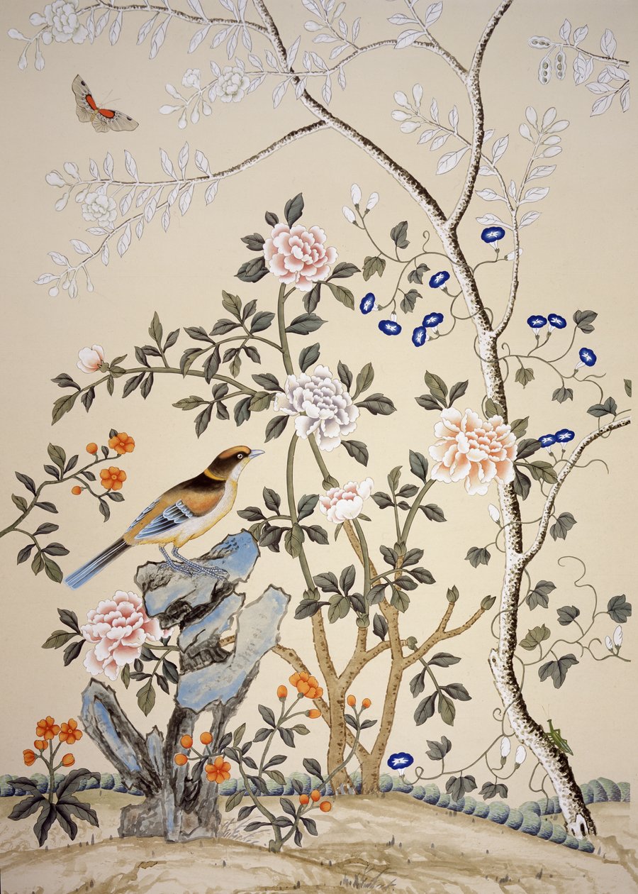 Tapeta Chinoiserie, Marble Hill House, Twickenham, Richmond, Middlesex, Velká Británie od Unbekannter Künstler