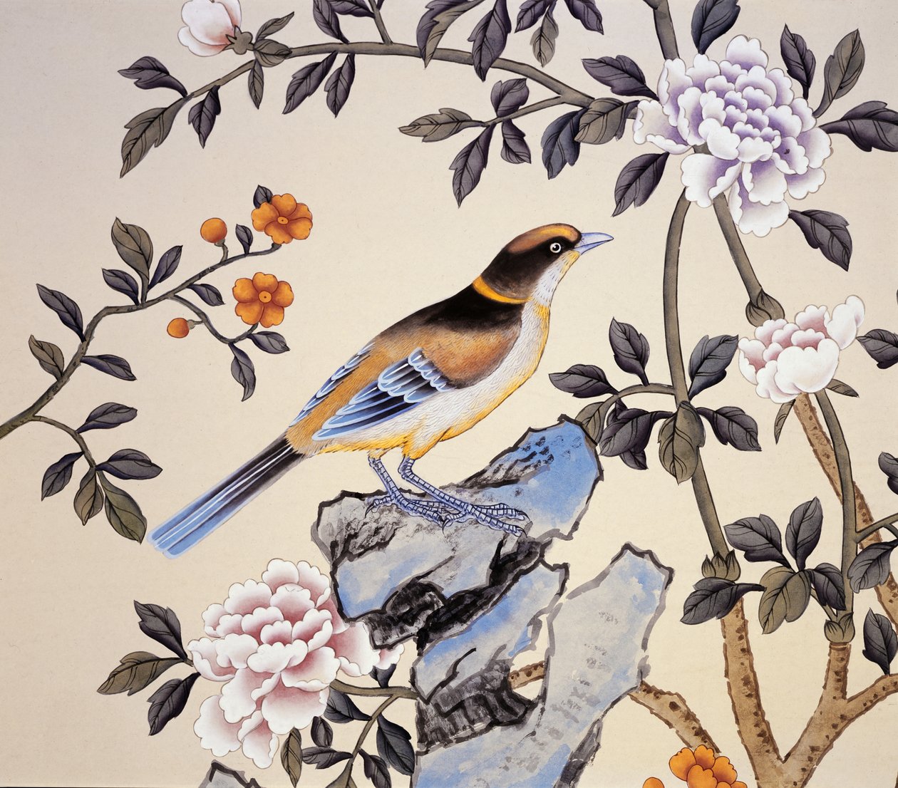 Tapeta Chinoiserie, Marble Hill House, Twickenham, Richmond, Middlesex, Velká Británie od Unbekannter Künstler