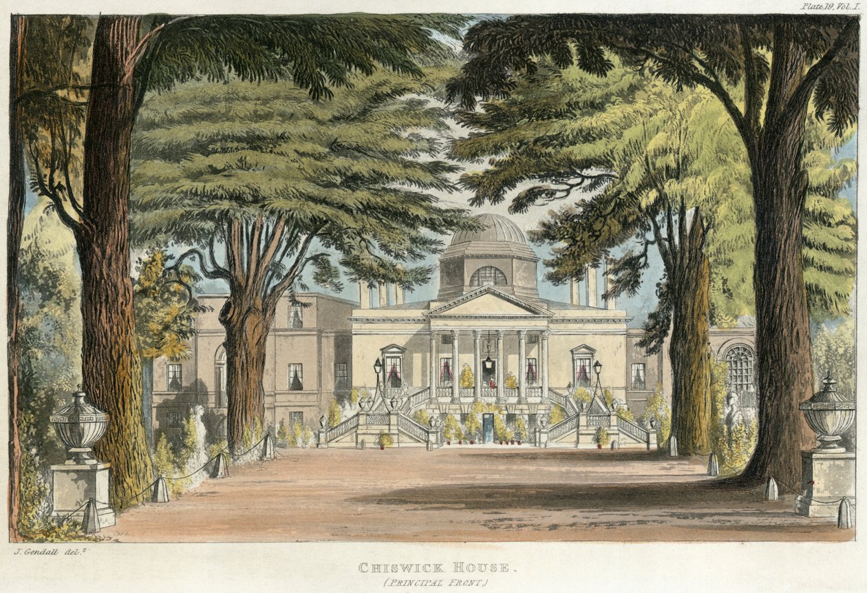 Chiswick House (rytina) od Unbekannter Künstler