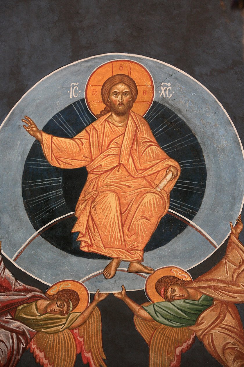 Kristovo nanebevstoupení. Ortodoxní kostel Saint-Antoine-le-Grand Saint-Laurent-en-Royans Francie od Unbekannt