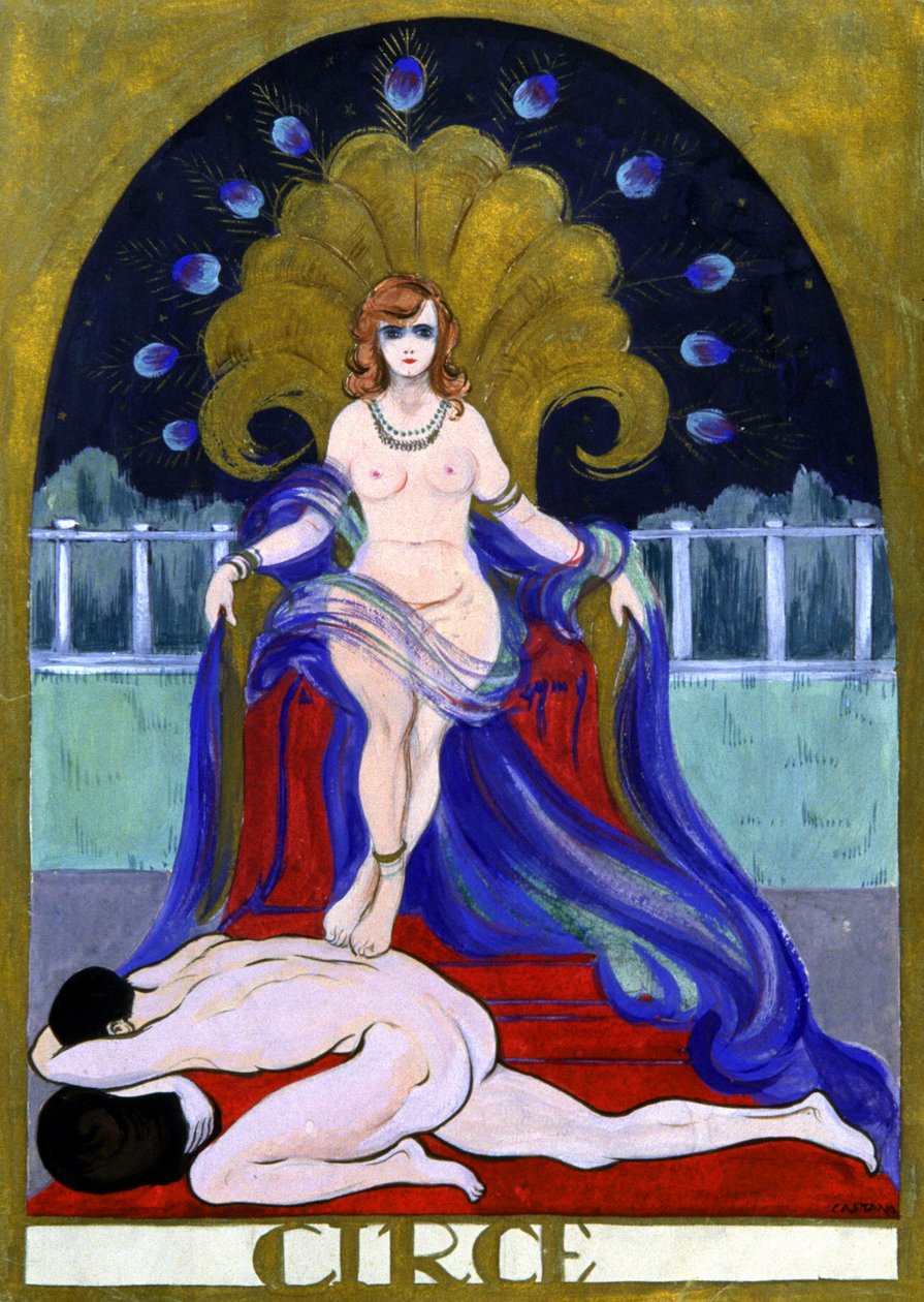 Zaklínačka Circe, kolem roku 1900 (ilustrace) od Unbekannter Künstler