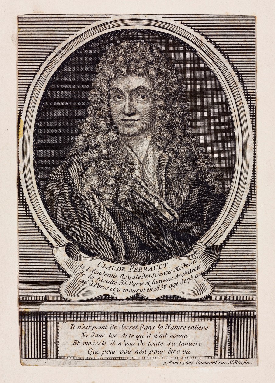 Claude Perrault, francouzský architekt, vědec a lékař, c 1660 od Unbekannt