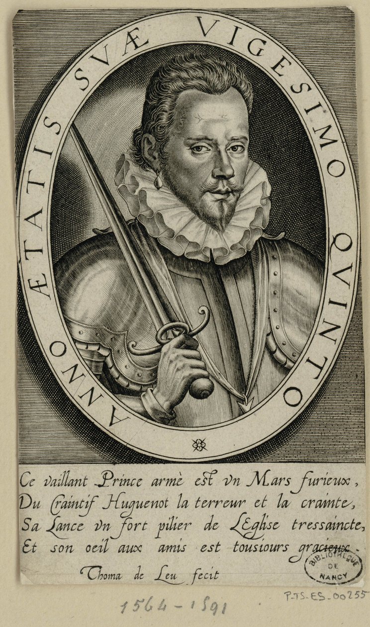 Claude de Lorraine, rytíř z Aumale od Unbekannter Künstler