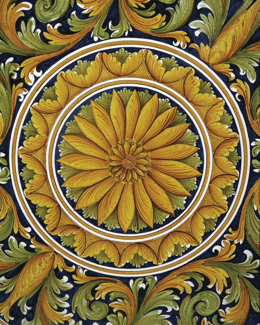 Detailní záběr na stůl, Caltagirone, Itálie od William M. Timlin