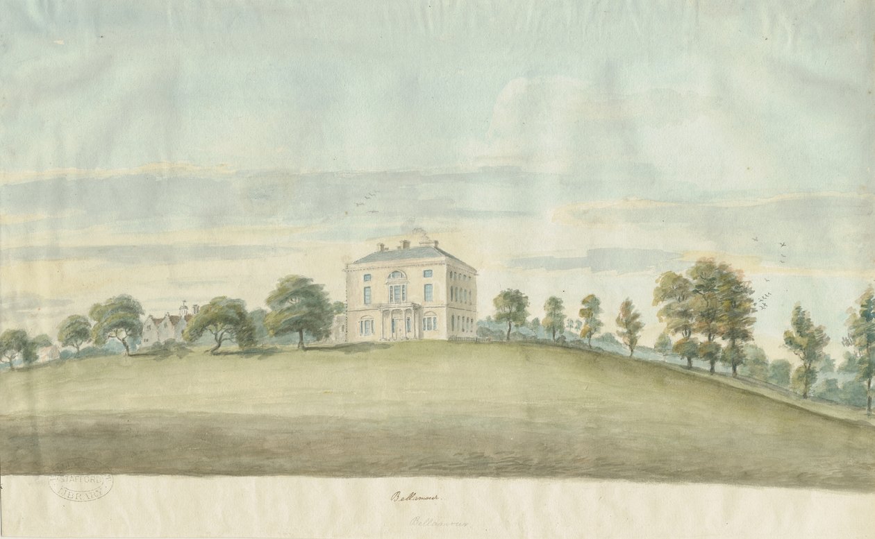 Colton - Bellamore House: malba akvarelem a [c 1800] od Unbekannt
