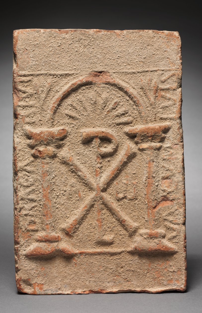 Deska na hrob kolumbária s monogramem Krista, 500-800 od Unbekannt