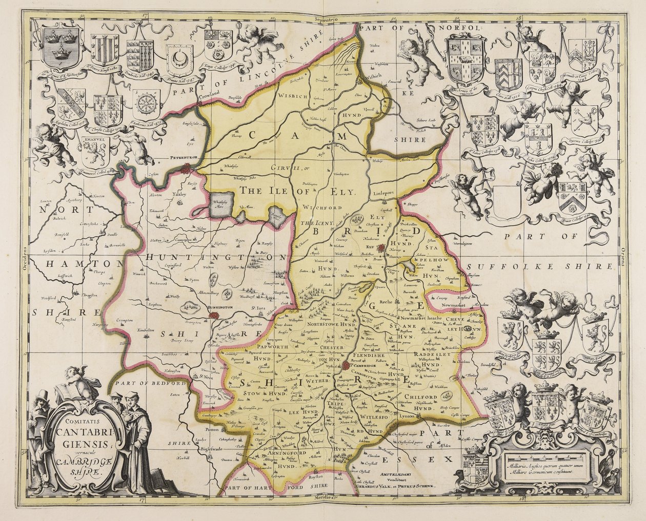 Comitatis Cantabrigiensis vernacule Cambridge Shire od Unbekannter Künstler