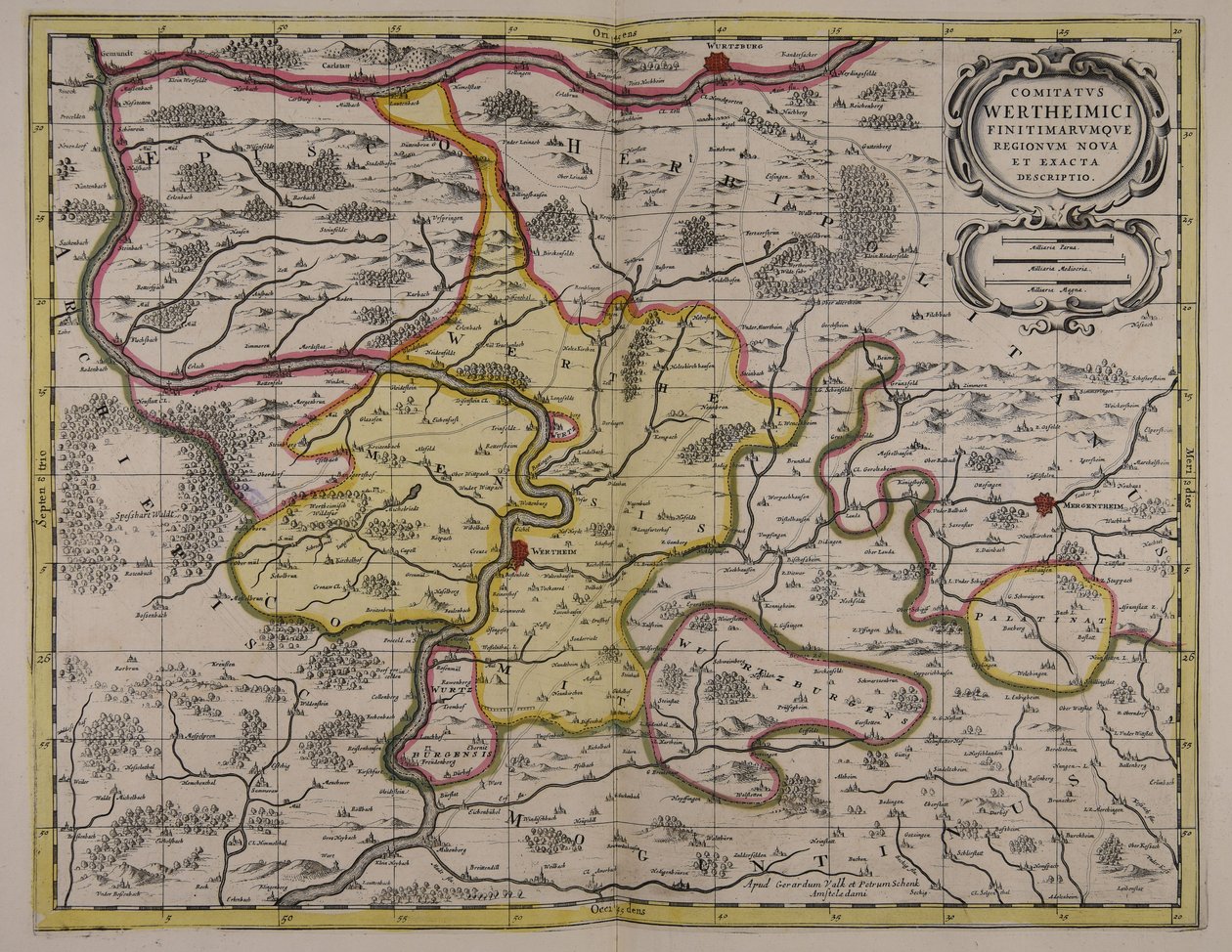 Comitatus Wertheimici finitimarumque regionum noua et exacta descriptio od Unbekannter Künstler