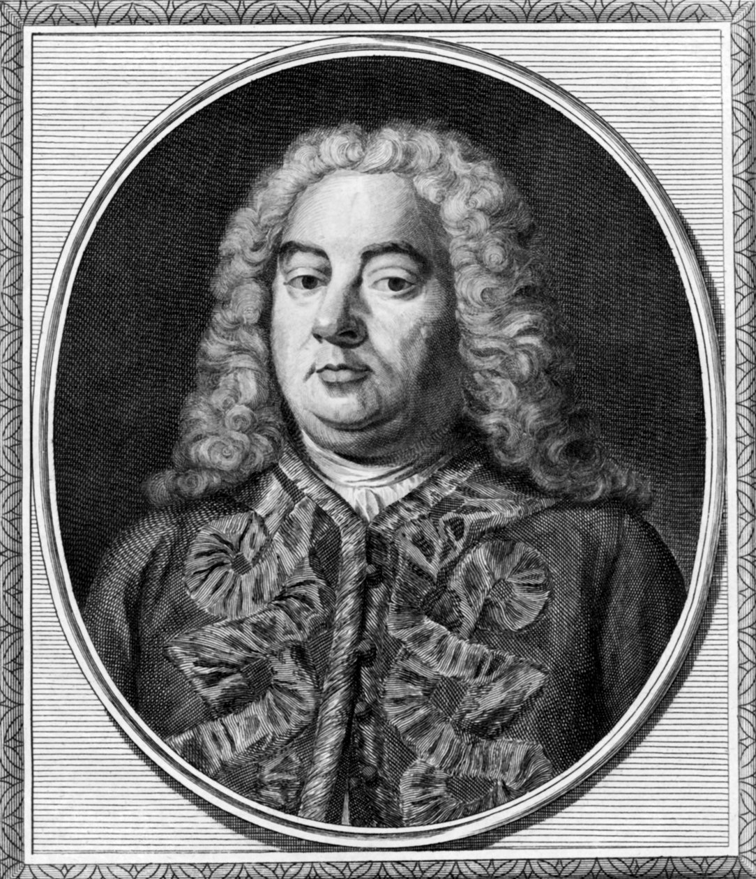 Skladatel George Handel, Londýn, cca 1750 (černobílá fotografie) od Unbekannt
