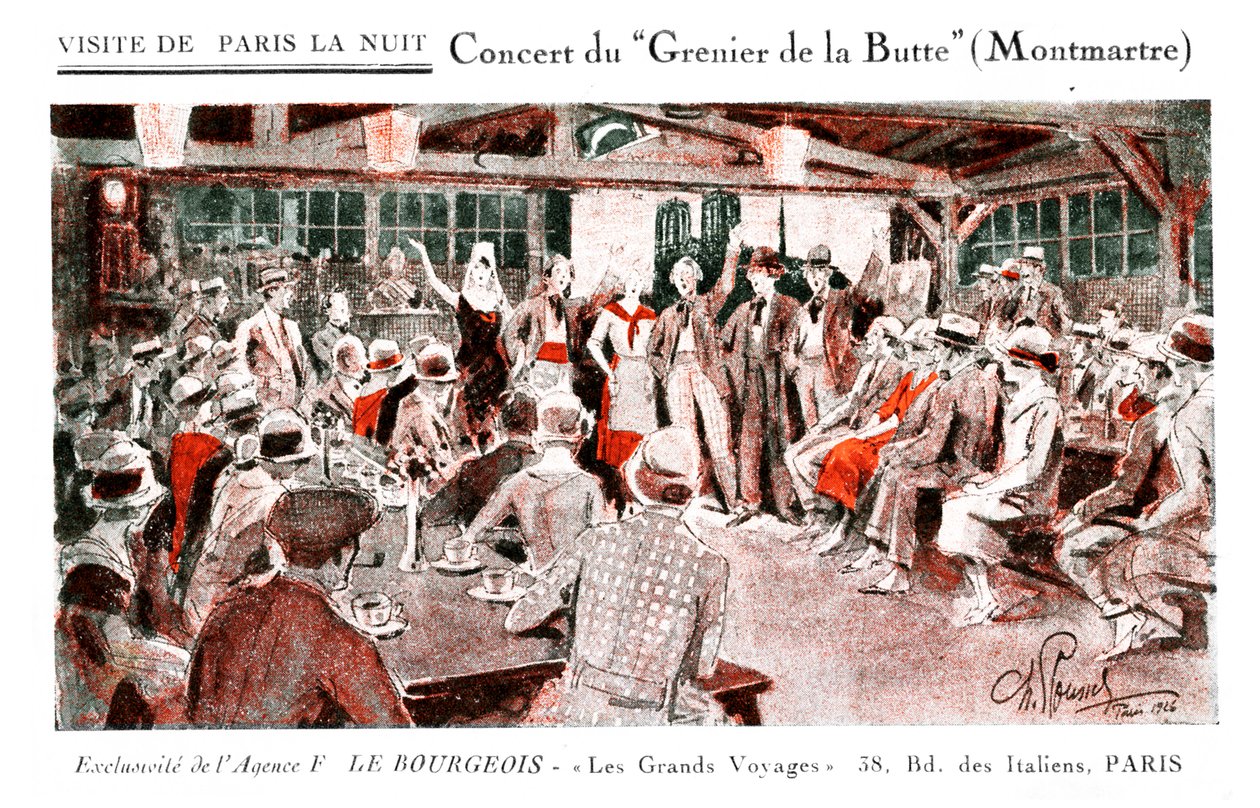 Koncert v Grenier de la Butte, Montmatre od Unbekannter Künstler