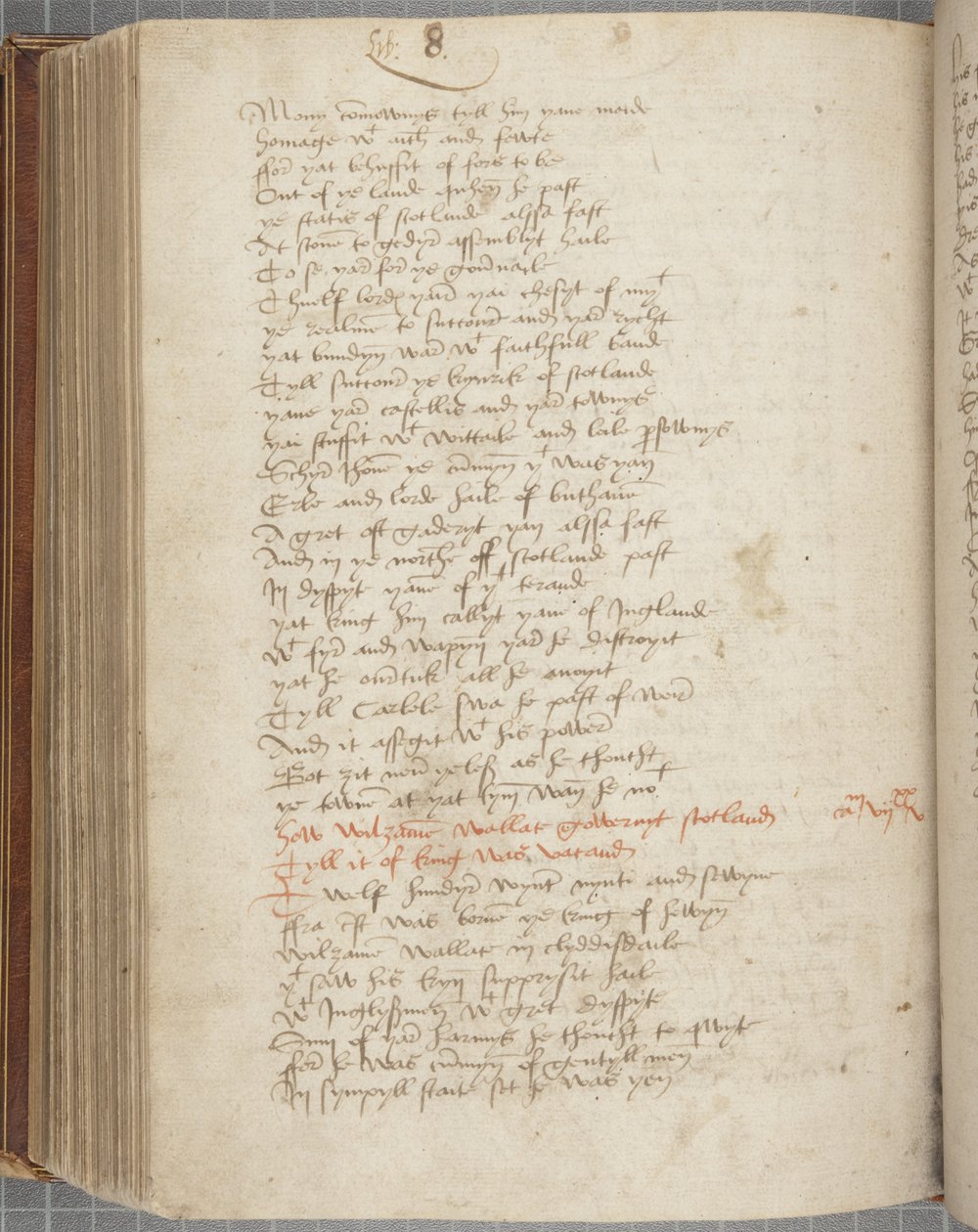 Kopie kroniky Andrew of Wyntoun, Fol 319 verso, cca 1550 (inkoust na papíře) od Unbekannt
