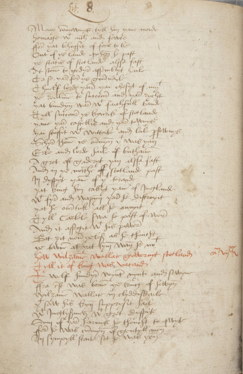 Kopie kroniky Andrew z Wyntounu, Fol 319 verso, detail, cca 1550 (inkoust na papíře) od Unbekannt